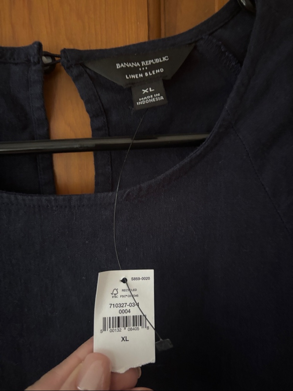 NWT Banana Republic Navy Drawstring Hem Short Sleeve Crop Top - Picture 2 of 5